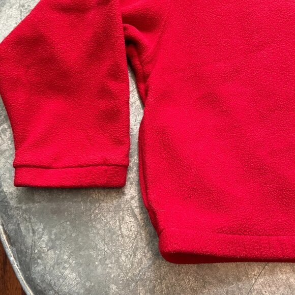 Vintage Speedo 80s 90s Fleece Embroidered Logo Red Full Zip Sweatshirt Jacket - Picture 11 of 12